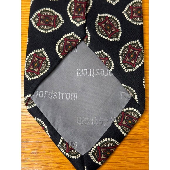 ROBERT TALBOTT for Nordstrom Men's Neck Tie Black Paisley Pattern - Picture 3 of 3